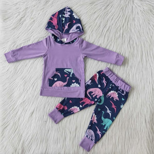 Purple dinosaur jogger outfit - You Are My Sunshine Boutique LLC