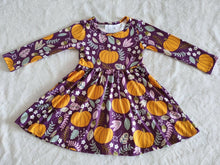 Load image into Gallery viewer, Floral plum Pumpkin dress - You Are My Sunshine Boutique LLC