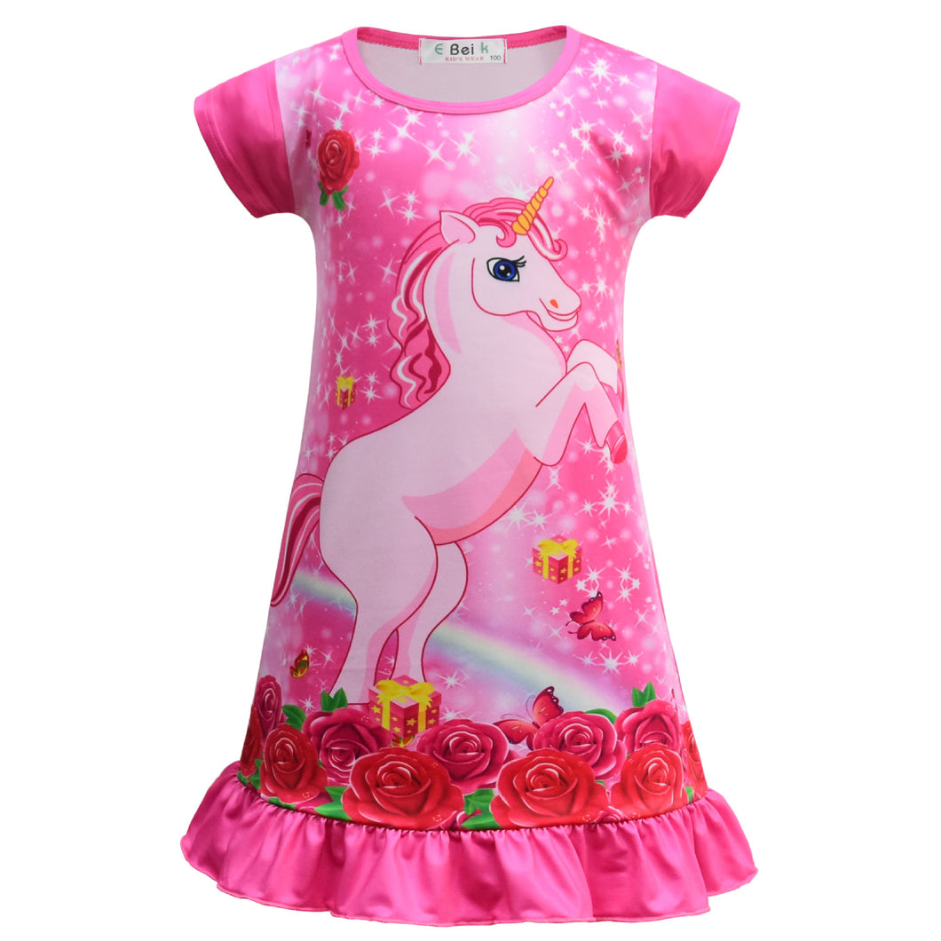 Unicorn nightgown, pink