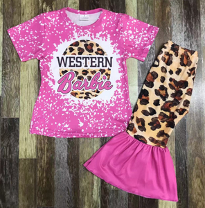 Preorder western pink party girl outfit