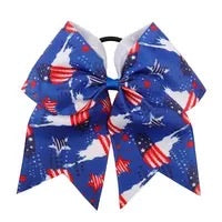 4th of July bows with pony holder