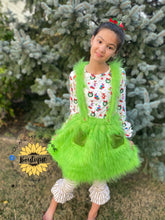 Load image into Gallery viewer, Grinch dress/overall(includes shirt)
