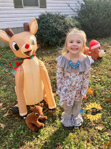 Rudolph Snowman and deer Christmas outfit
