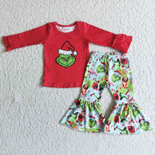 Load image into Gallery viewer, Grinch outfit with red shirt