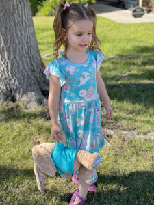 Bunny kisses, Easter bunny dress - You Are My Sunshine Boutique LLC