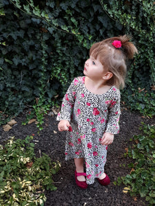 3/4 sleeves leopard rose 🌹 dress - You Are My Sunshine Boutique LLC