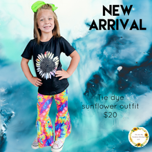 Load image into Gallery viewer, Tie dye sunflower outfit - You Are My Sunshine Boutique LLC