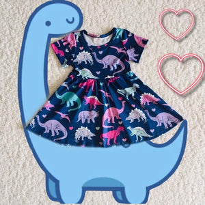 Dinosaur twirl dress - You Are My Sunshine Boutique LLC